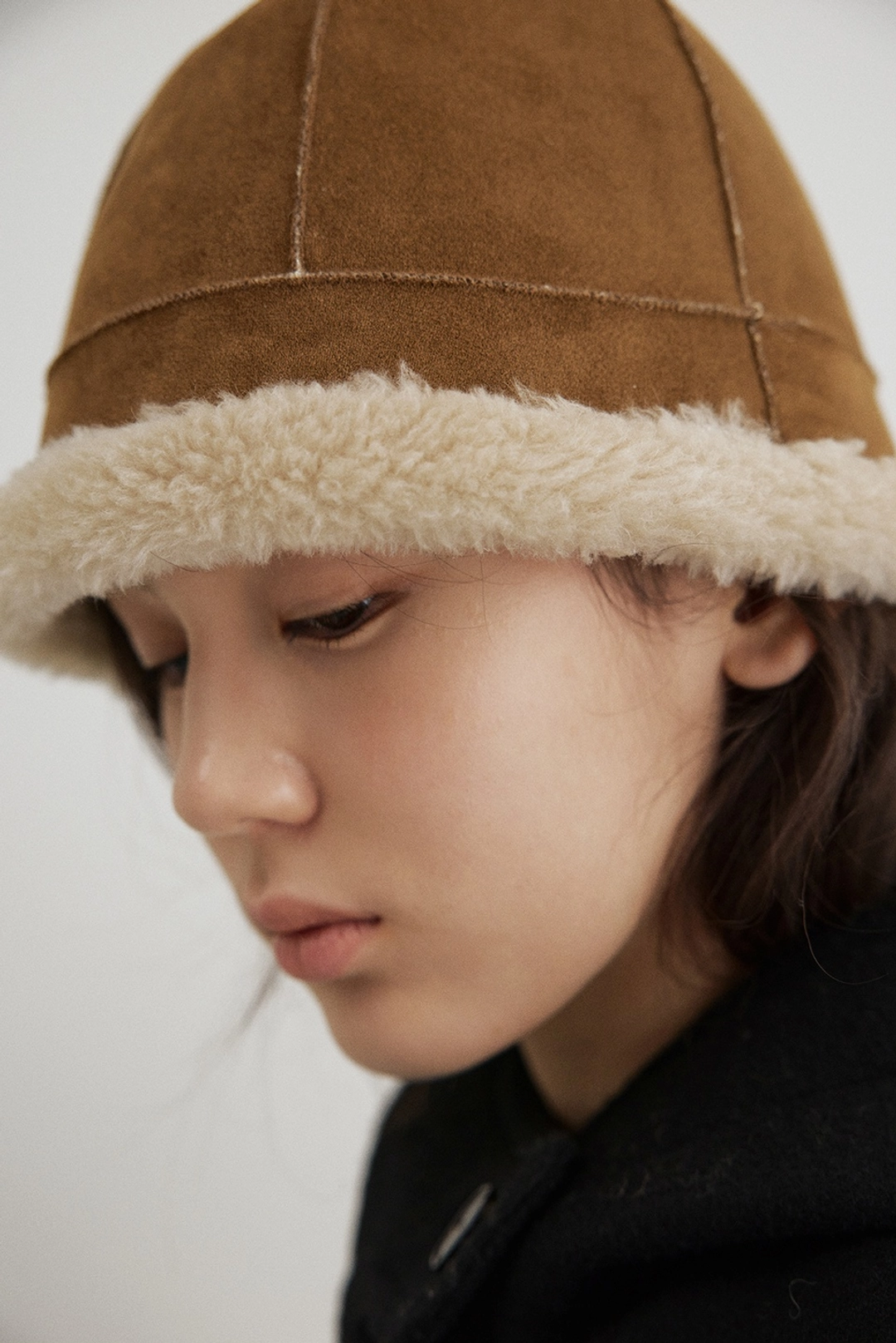 블랭크공삼 wool shearing reversible bucket hat (beige) 상품 이미지 3