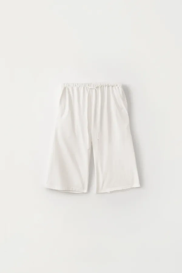 Easy banding pants (White)