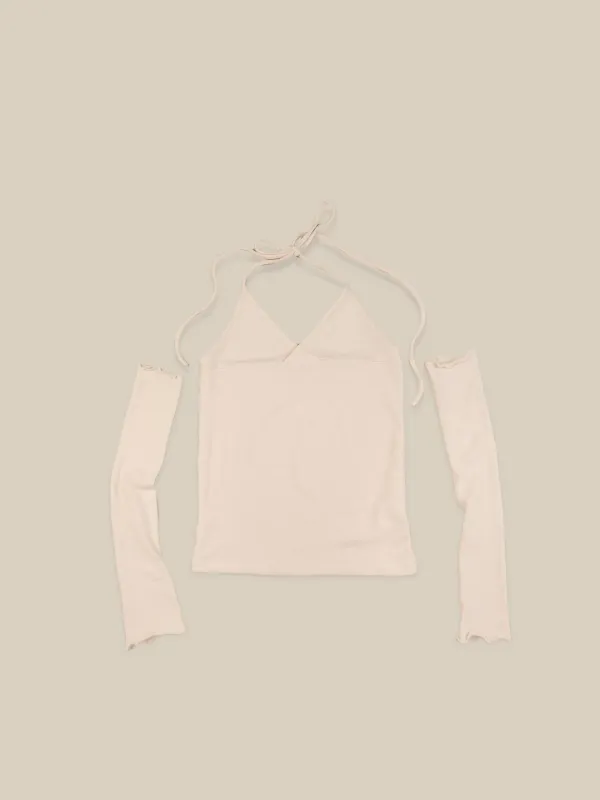 [*10/8 순차 출고]  ANGORA HALTER WARMER SET UP [ CREAM ]