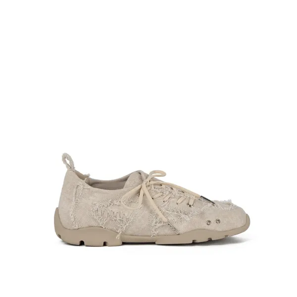 OBLIQUE PANEL SNEAKERS / BEIGE