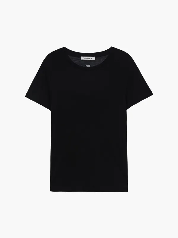 BASIC SHEER T-SHIRT_black