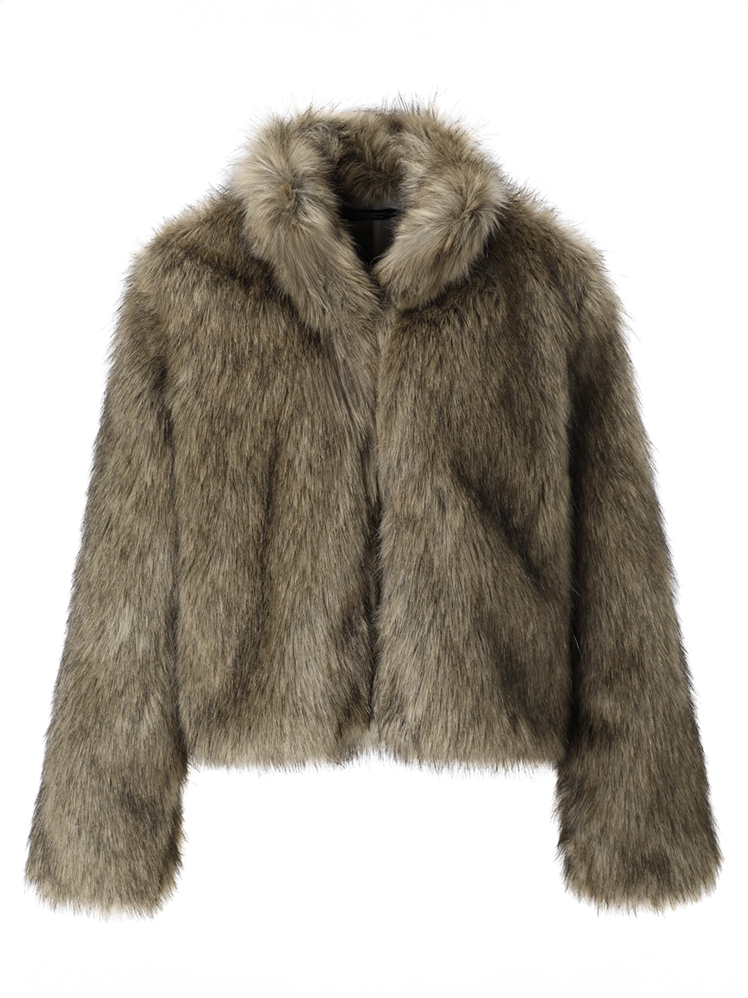 이네기 [4th Reorder] High Neck Fur Jacket (beige) 상품 이미지 2