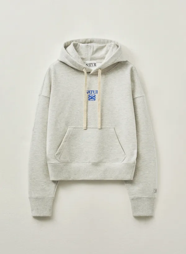 (W) Apero Pocket Crop Hoodie - Oatmeal