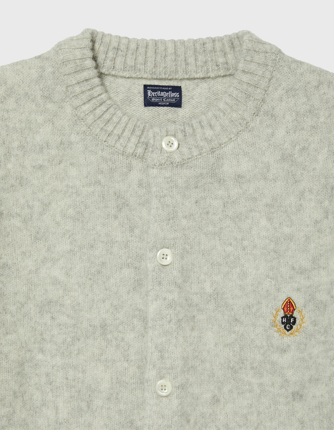헤리티지플로스 CREST SHAGGY DOG ROUND CARDIGAN / M.Grey 상품 이미지 2