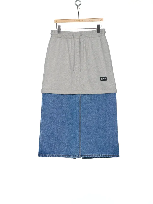 PS25 BLUE ZIP OPEN DENIM SKIRT
