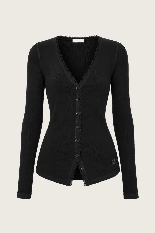 [Wonniehouse X kleesier] Frappé Cardigan, Black