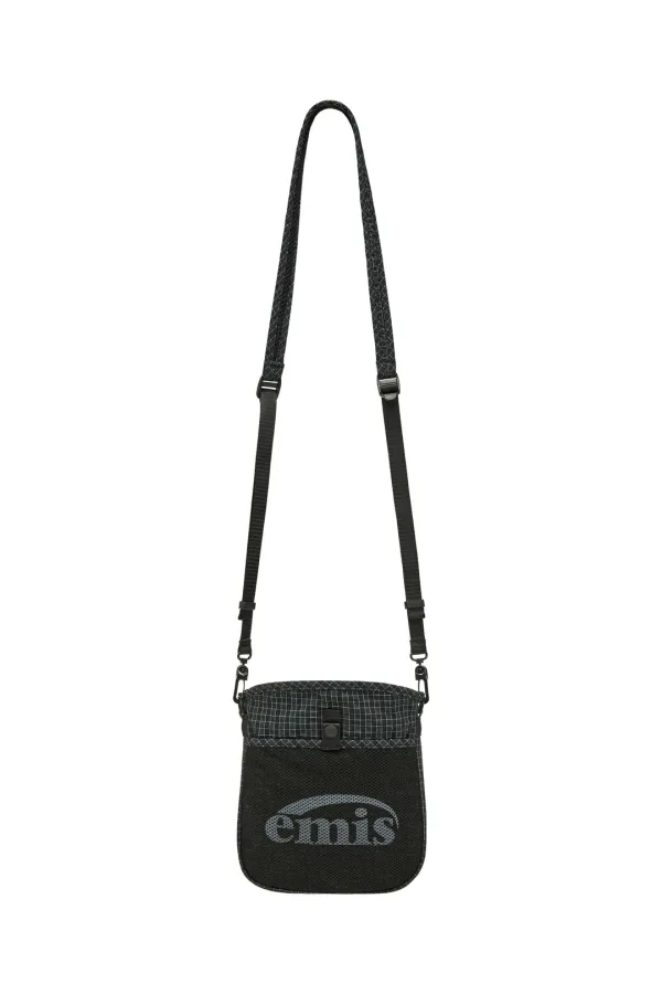 PACKABLE CHECK SACOCHE-BLACK