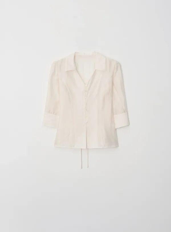 [4TH]Shu layered blouse(peach)