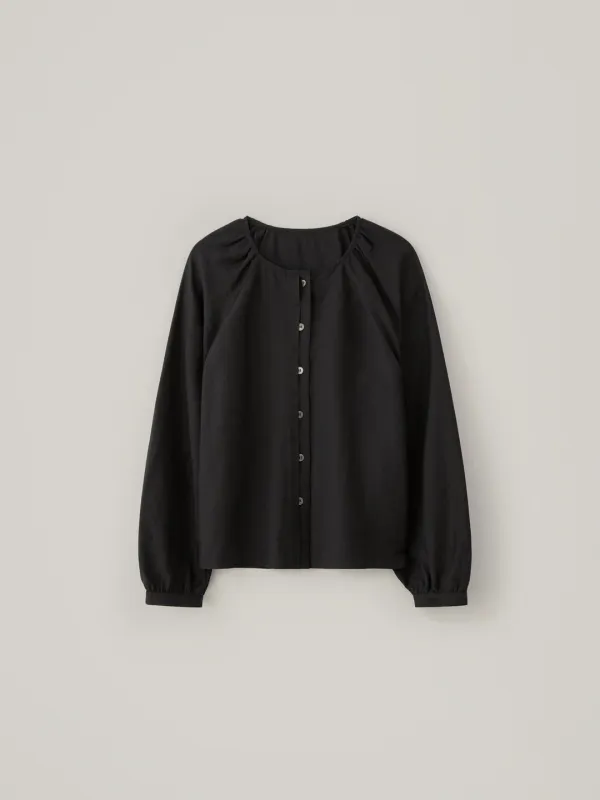 Ren Shirring Blouse - Black