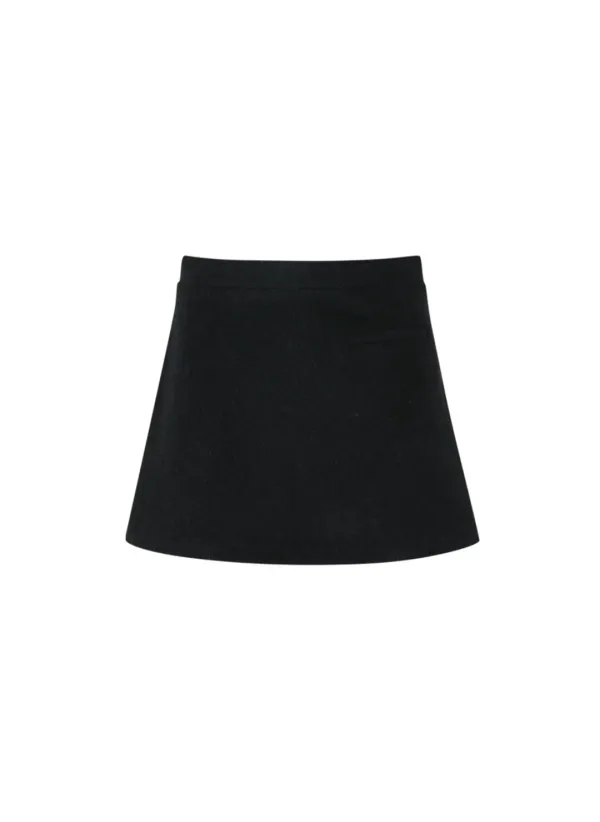 Butterfly Taylor Wool Skirt (Charcoal)