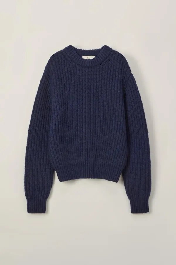UNISEX CHUNKY CREWNECK SWEATER NAVY