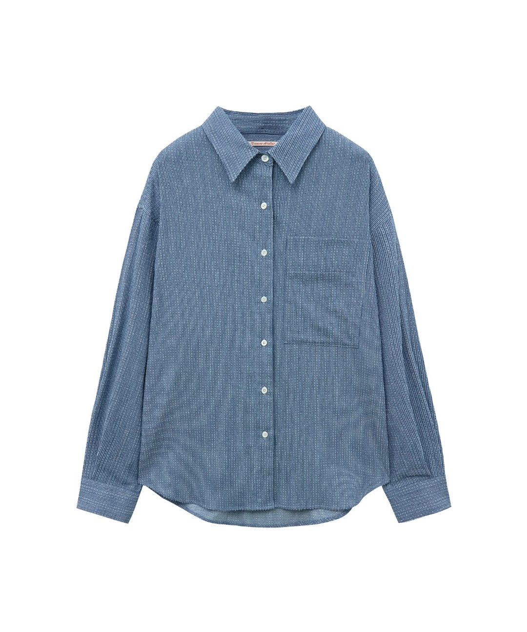 반원 아뜰리에 A3550 텍스처드 데님 셔츠_Medium blue 상품 이미지 3