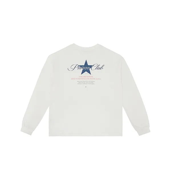 Star Graphic Long Sleeve T-shirt (cloud white)