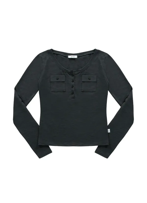 ATLANTA POCKET TEE / CHARCOAL