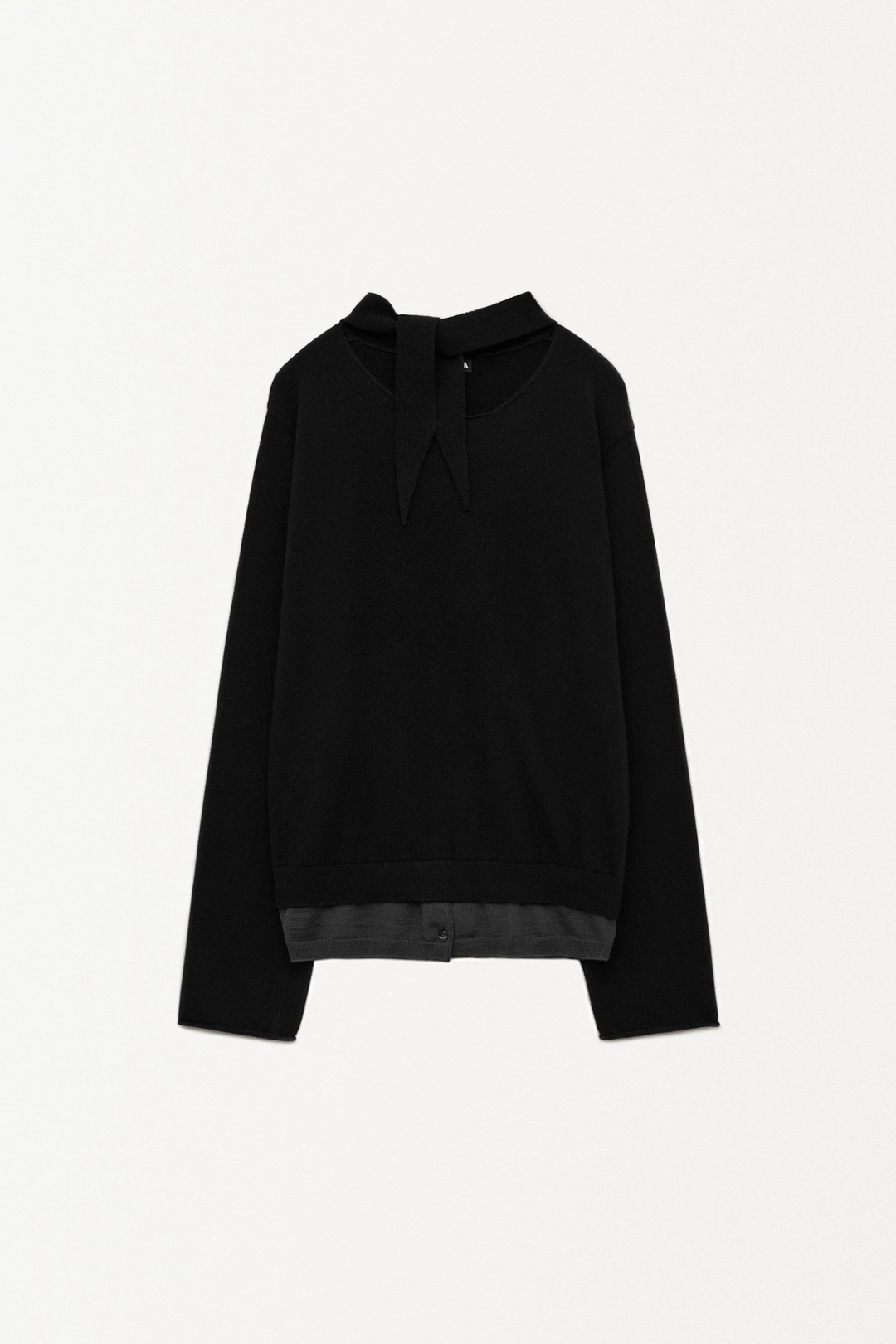 더일마 (M)Tasting Scarf Knit black *women fit 상품 이미지 1