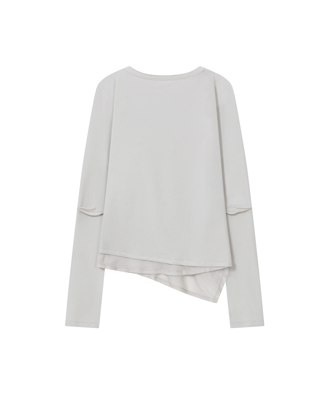 미세키서울 [레이 PICK] Slash button layered long sleeve LIGHT GREY 상품 이미지 2