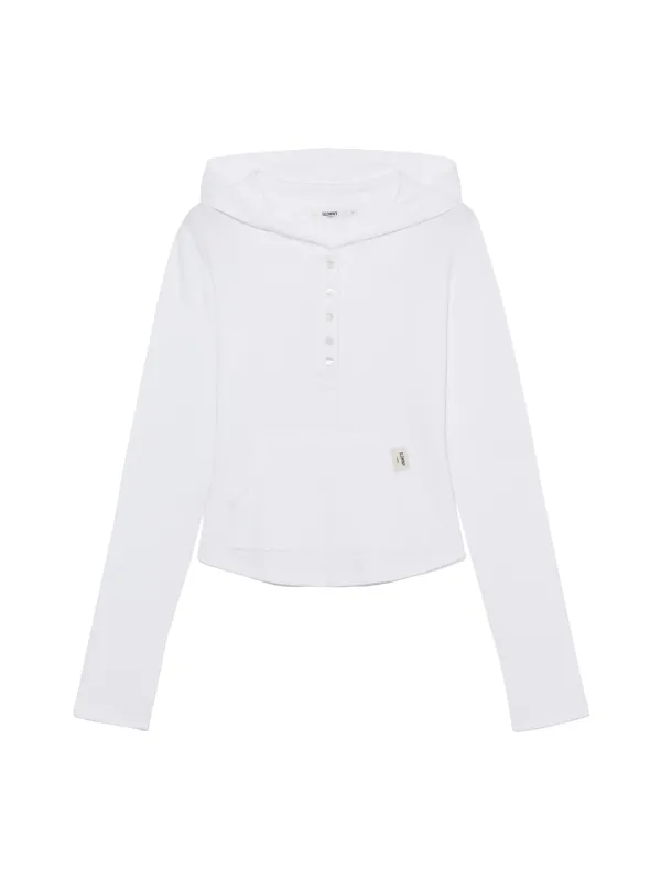 [2nd] G FINE BUTTON HOODIE (WHITE)
