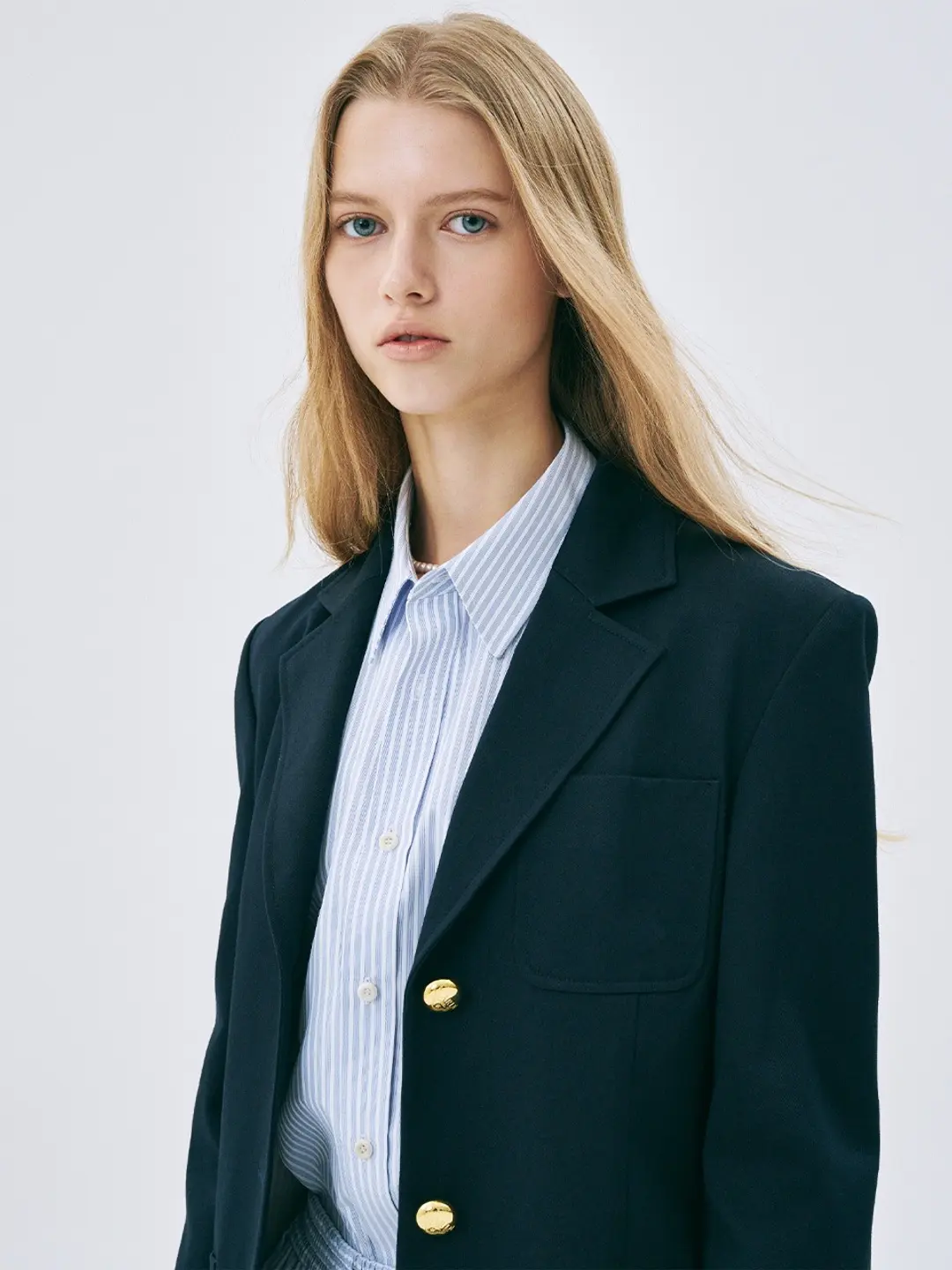 마르디 메크르디 CLASSIC SINGLE JACKET_NAVY 상품 이미지 2