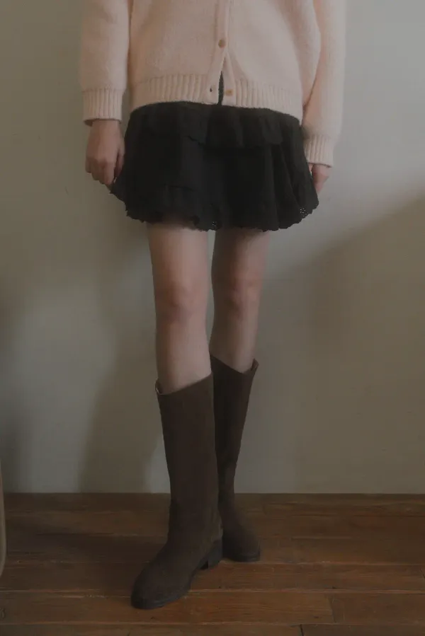 Off lace skirt_black