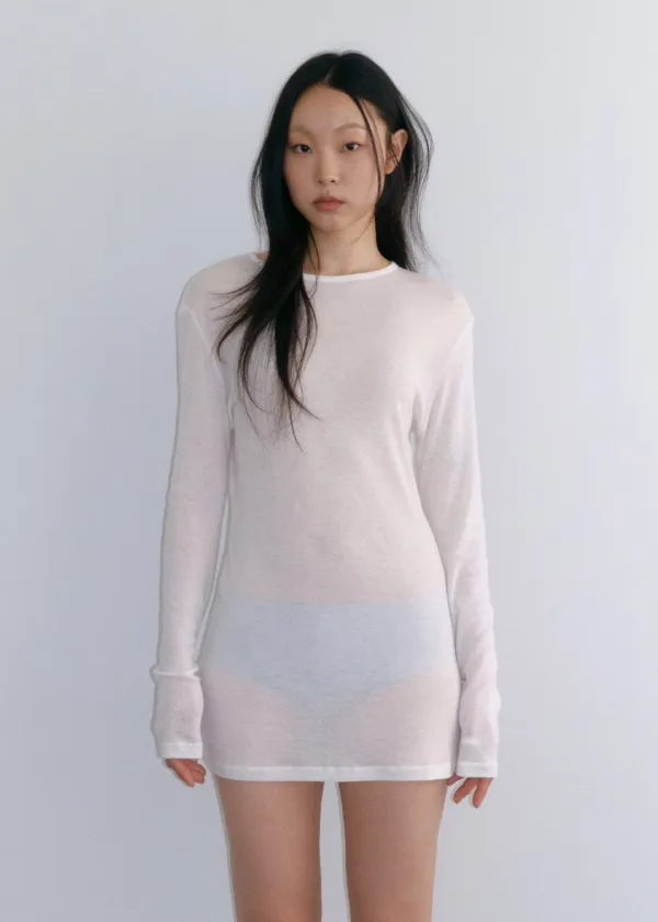 [X DOY]Sheer Loose-Fit Mini Dress_3Color