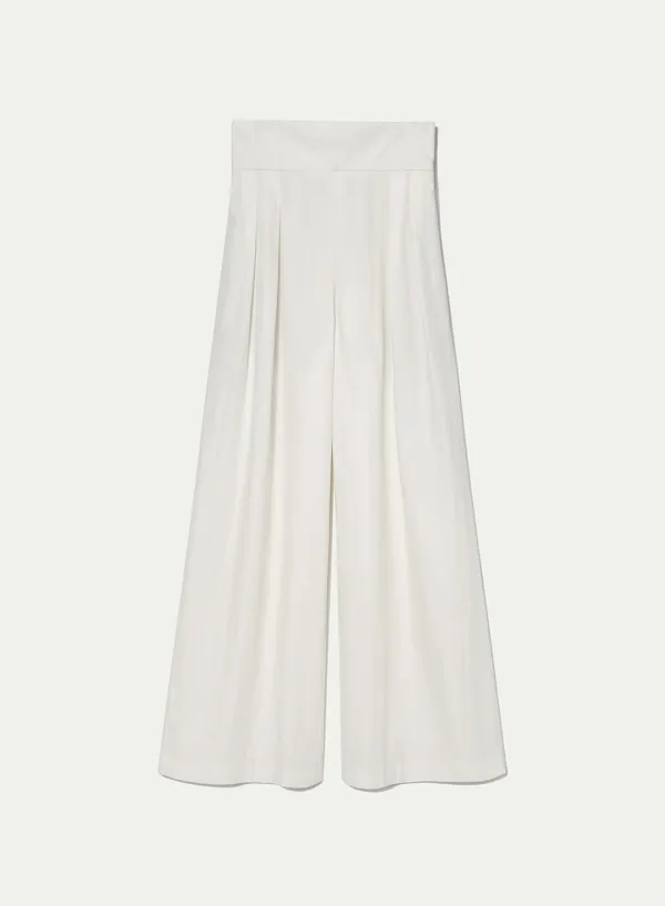 Highwaist Flare Wide Pants Cream