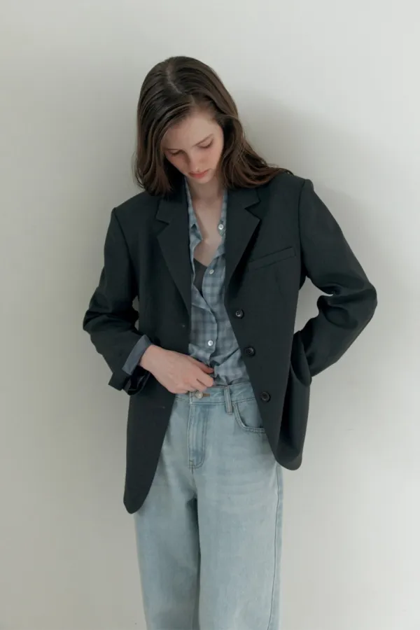 Mood Line Jacket_Charcoal