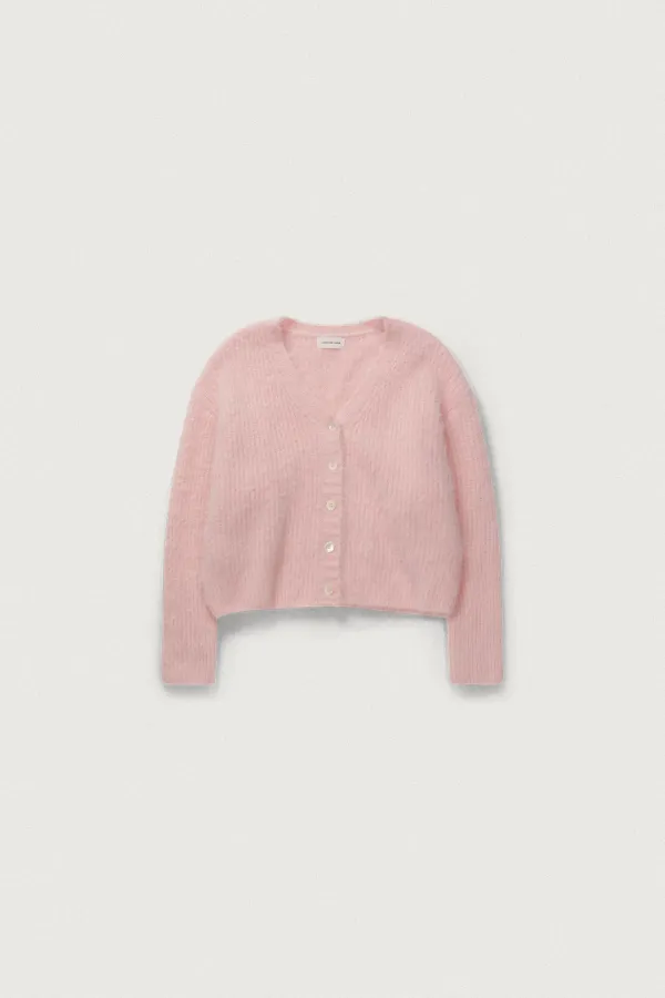 FURRY ALPACA LOOSE FIT CARDIGAN [PINK]