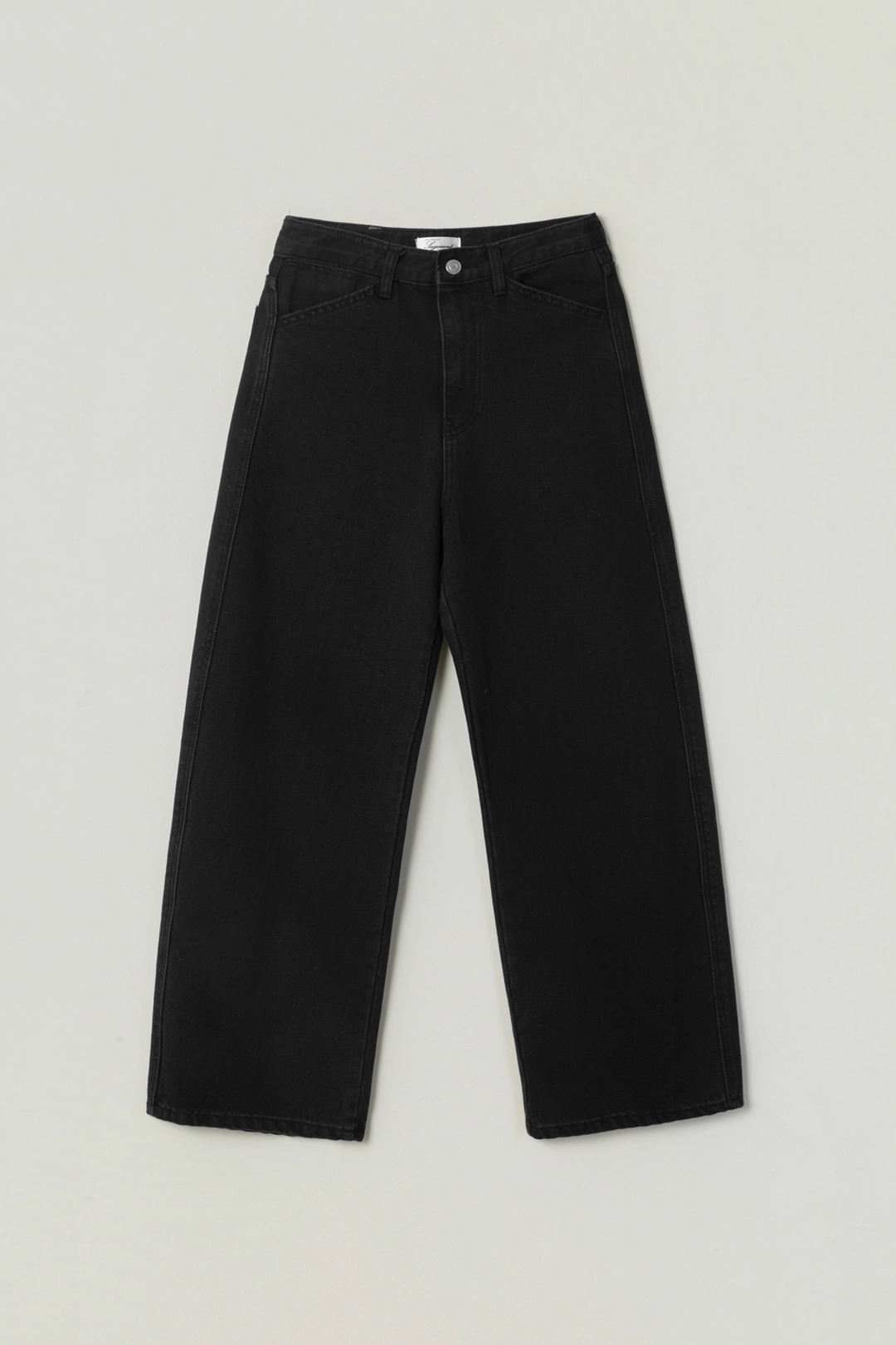 세이지먼트 COTAN CURVED COTTON PANTS_BLACK 상품 이미지 1