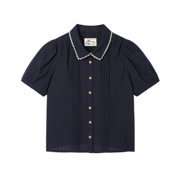 Mori Blouse_Navy
