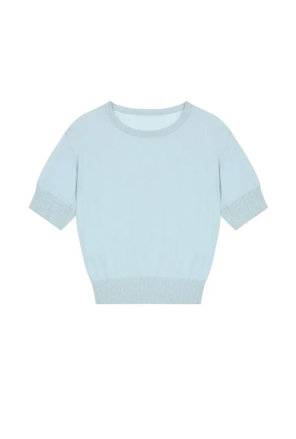 SUMMER HALF KNIT (SKY BLUE)