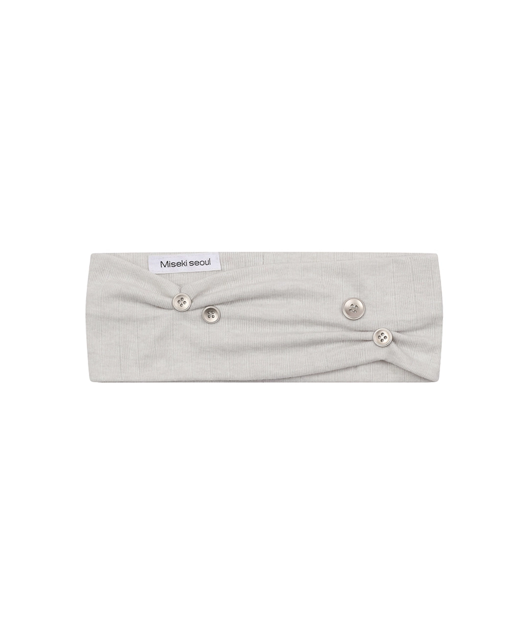 미세키서울 Button shirring hair band GREY 상품 이미지 1