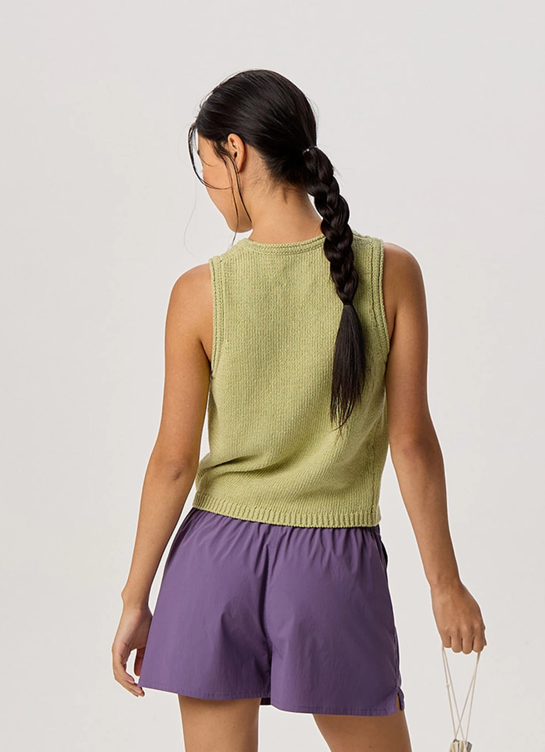 부디무드라 Linen rolled knit top_Lint 상품 이미지 2
