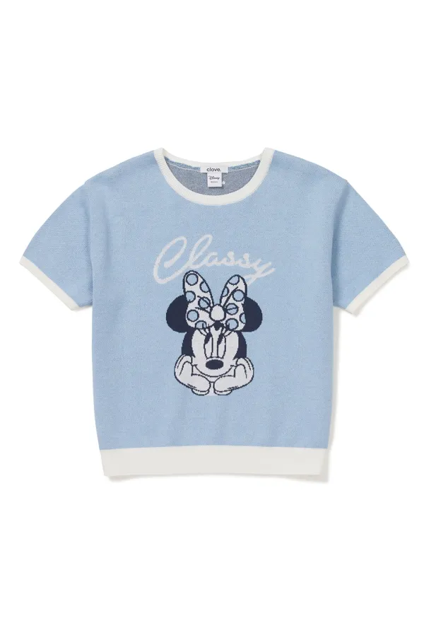 [26SM clove] Graphic Jacquard Knit Top (Light Blue)