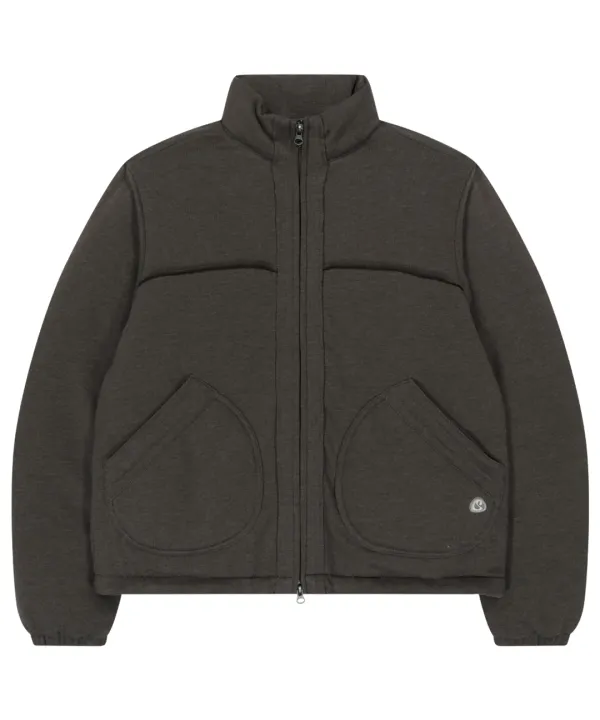 COZY SWEAT DOWN JACKET MELANGE BROWN