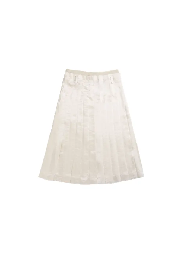 [1차 리오더] Mused Raw-cut Layered Skirt - Cream