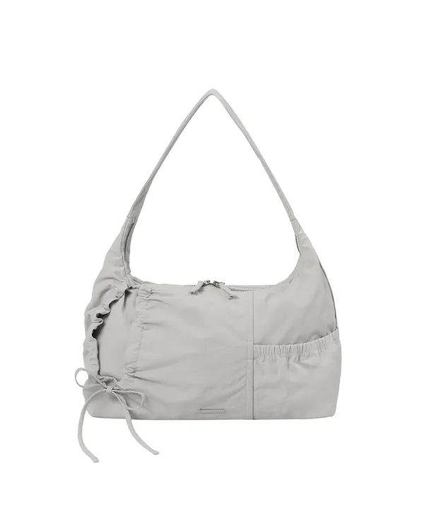 [레이 PICK] String shirring bag GREY