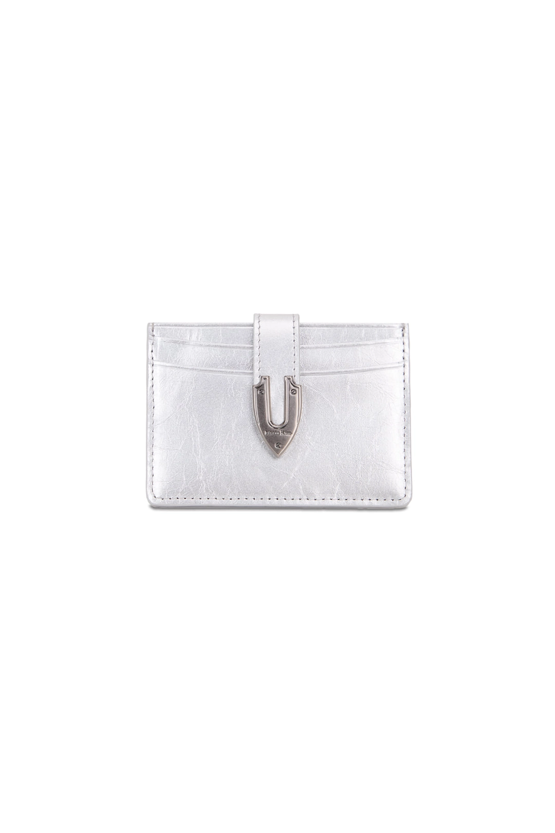 마뗑킴 WESTERN BUCKLE CARD WALLET IN SILVER 상품 이미지 2