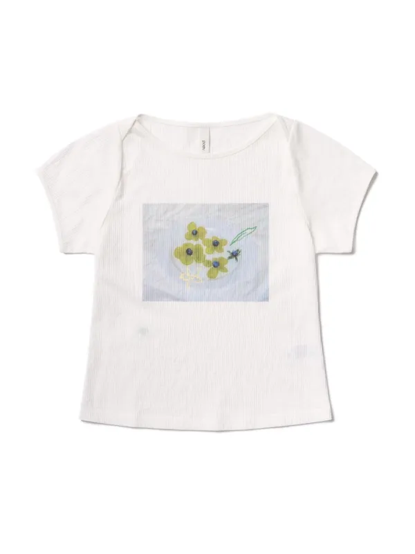 Grape Flower T-shirt - White