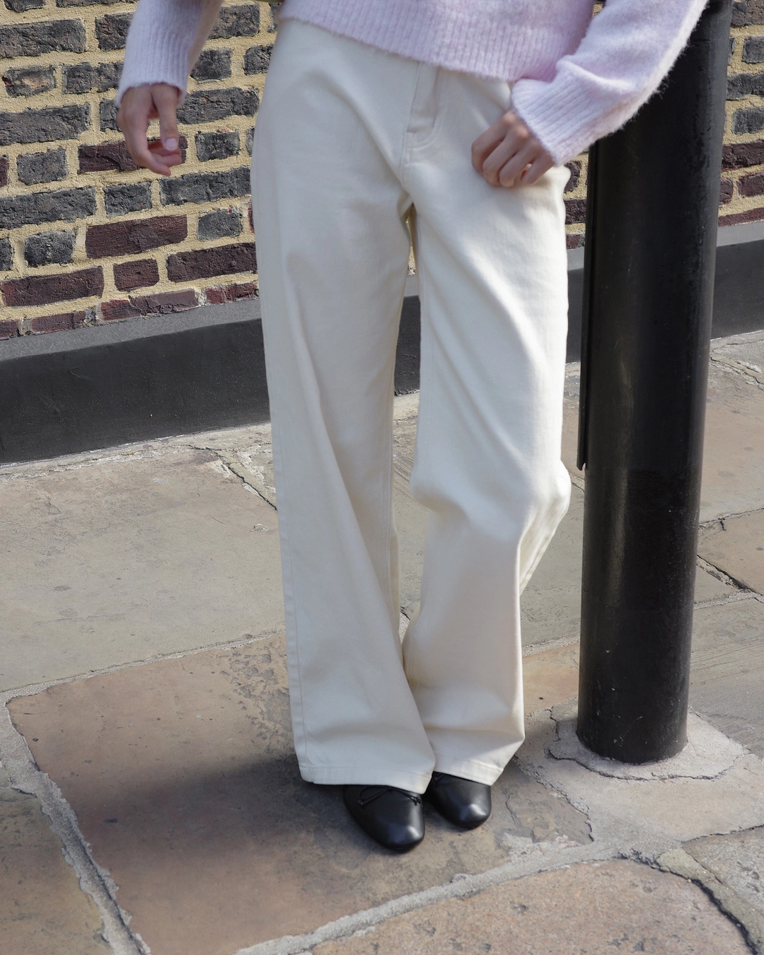 누아르나인 [10/19 순차배송] Straight Cotton Pants [CREAM] 상품 이미지 2
