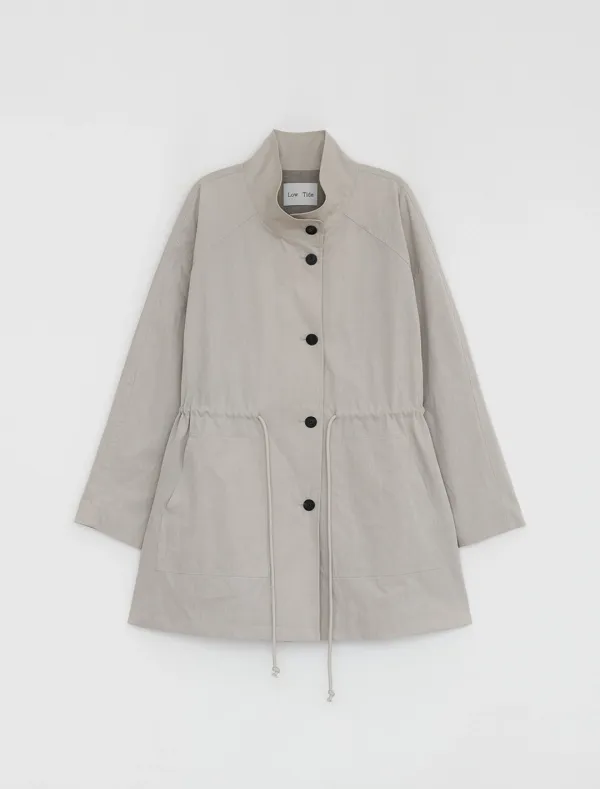 COTTON HALF COAT [BEIGE]