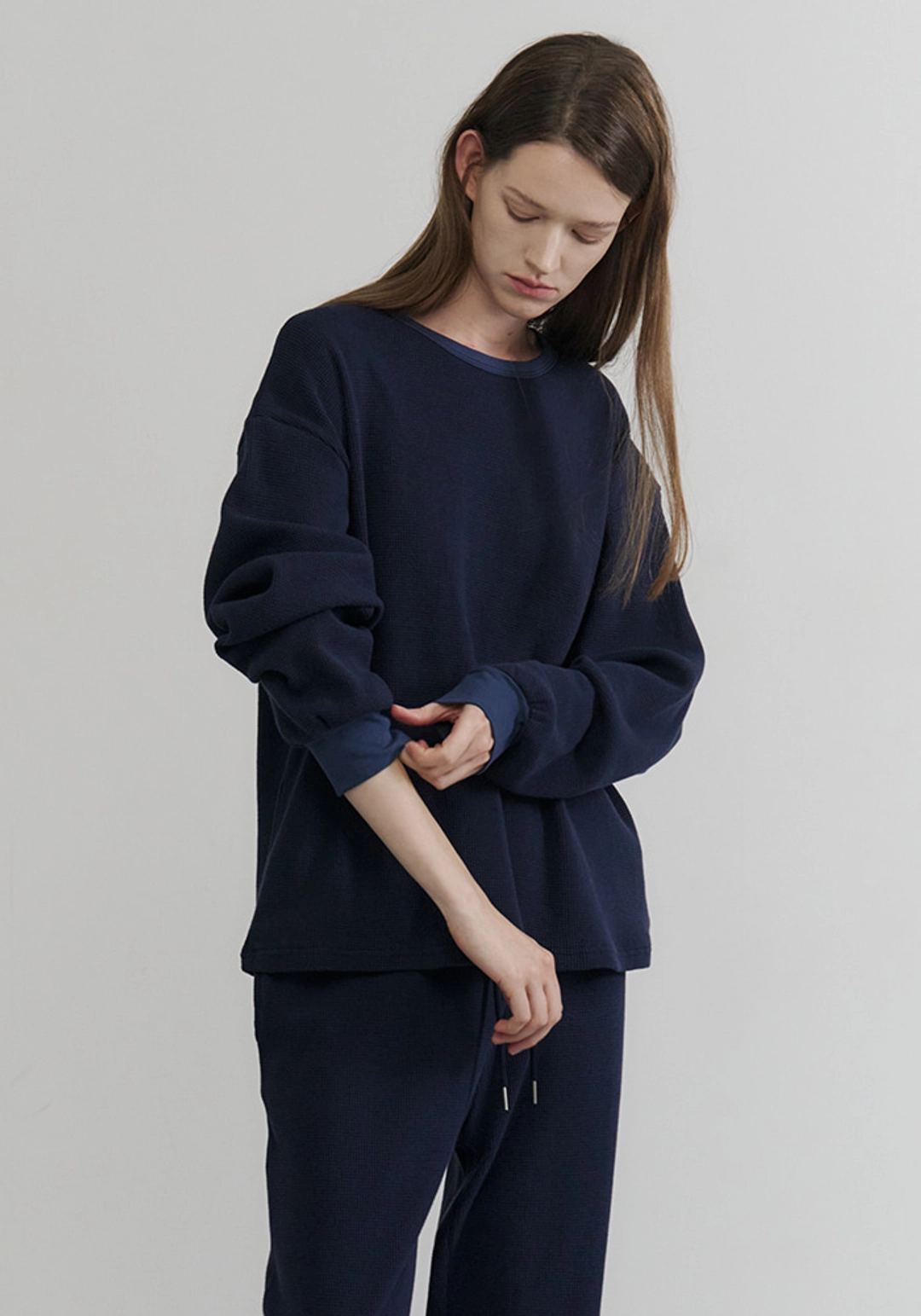 이브세이지 Waffle long sleeve (Navy) 상품 이미지 2