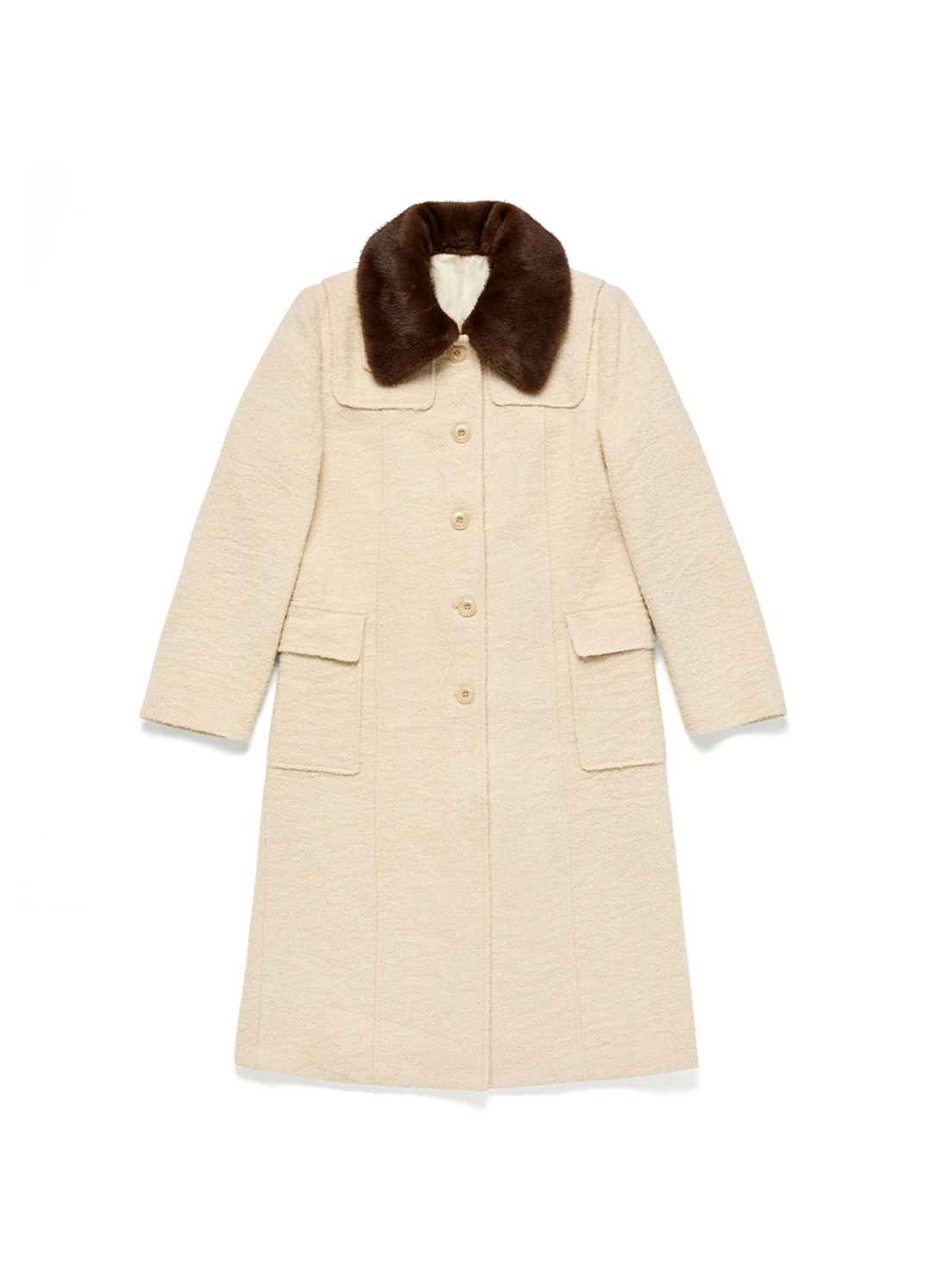 안젤로비안코 Heritage Wool Collar Coat, Beige 상품 이미지 1
