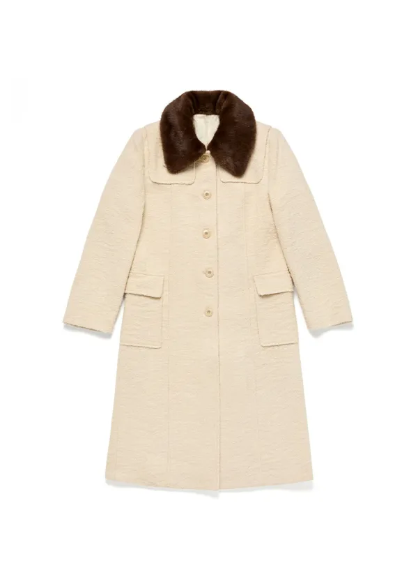 Heritage Wool Collar Coat, Beige