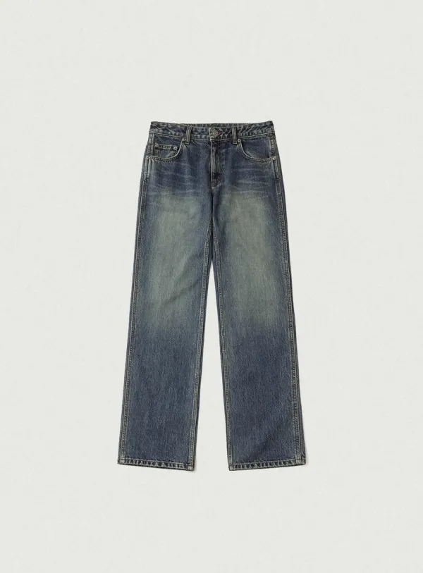 Hazel Mid Rise Denim Pants_Deep Blue