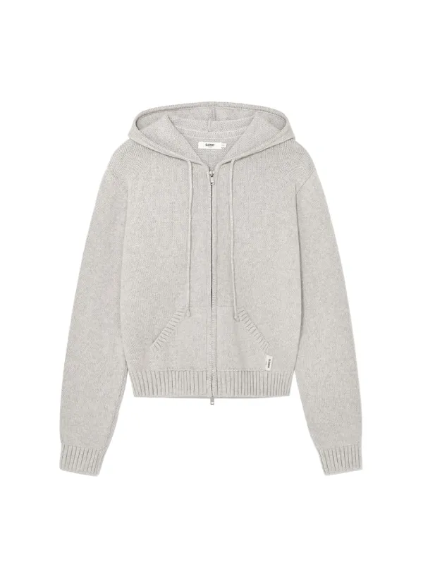 [6th] G CLASSIC KNIT ZIP UP (GRAY)