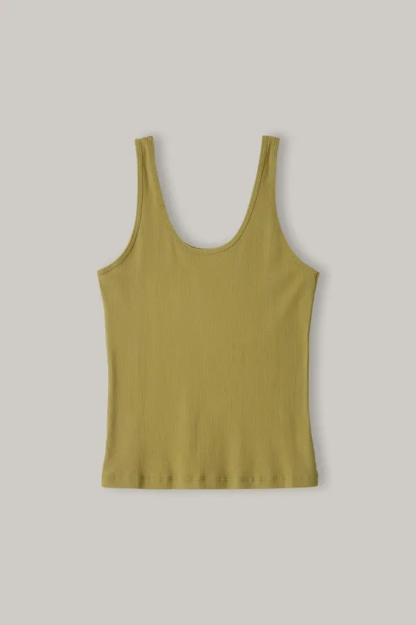 Deep Round Sleeveless (Olive)