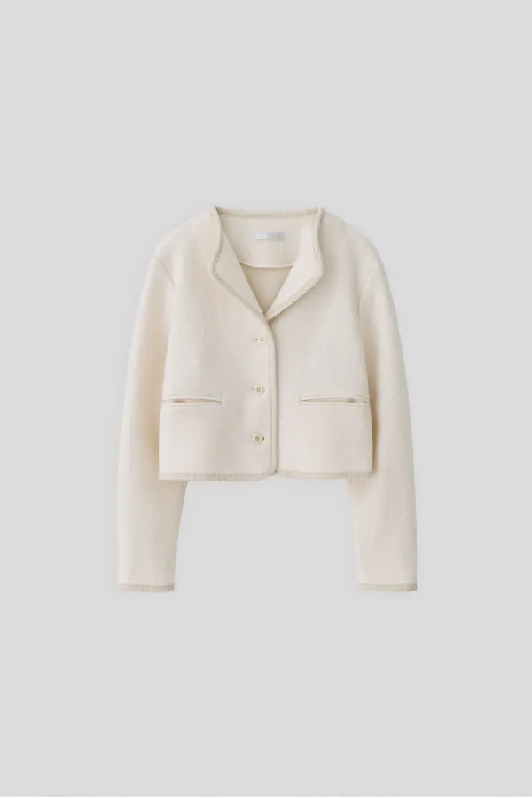 (1st re-stock) T/T Kit fuffy jacket (ivory)
