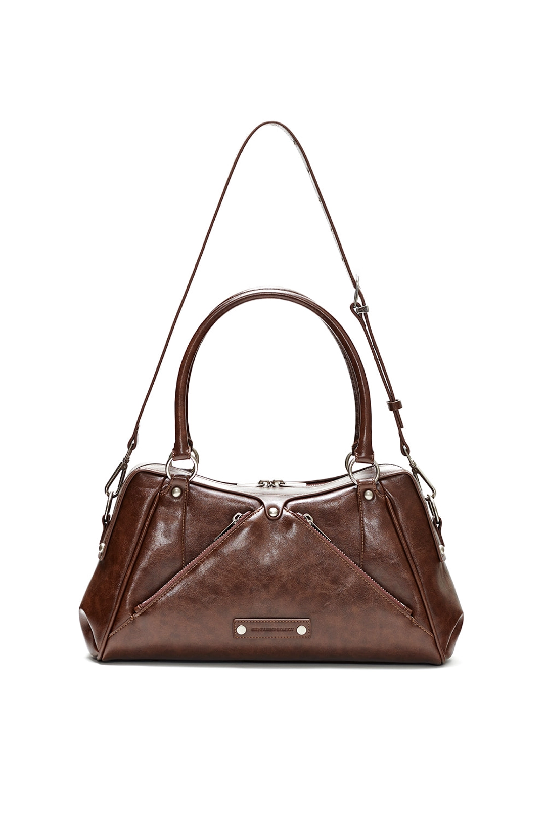 썬번프로젝트 FAUX LEATHER M.O.S BAG, BROWN - SUNBURNPROJECT 상품 이미지 1