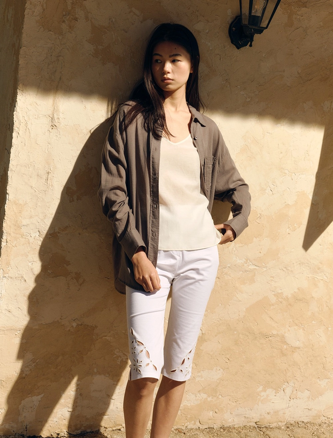 솔티페블 SOFT GAUZE ONE POCKET SHIRT [GREY] 상품 이미지 1