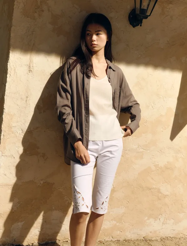 SOFT GAUZE ONE POCKET SHIRT [GREY]